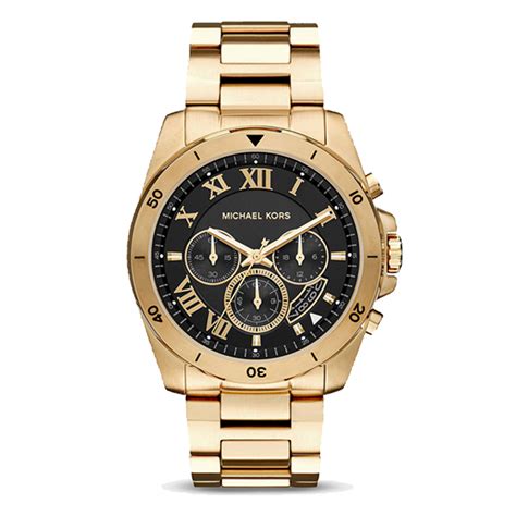 michael kors gold watch black face mens|Michael Kors gold diamond watch.